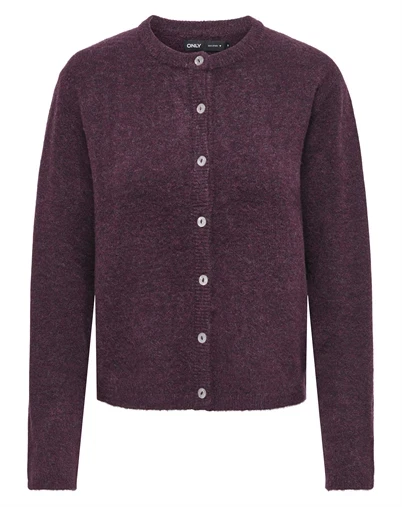 Only - ONLSimoni O-Neck Cardigan - Mauve Wine